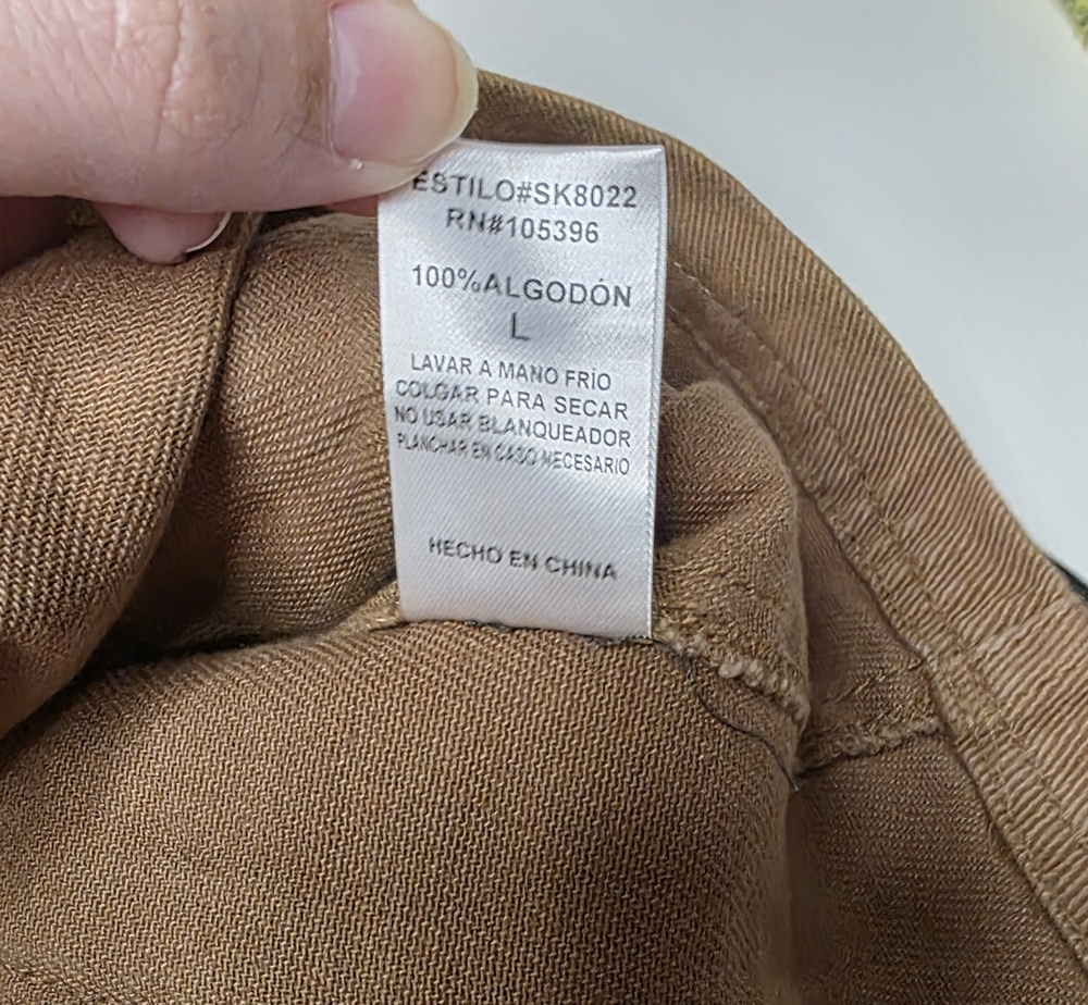 NWT C'est Toi Large Womens Cargo Khaki Mini Skirt Utility Style - Picture 5 of 10